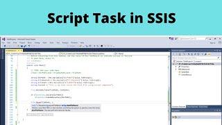 18 Script Task in SSIS  Using script task in SSIS