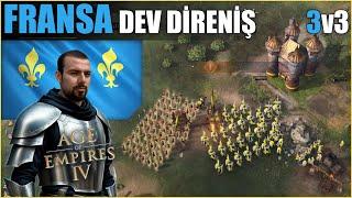 Age of Empires IV Fransa 3v3 - Fransa Direnişi ve DÖNÜŞÜ  AoE4 Fransa Takımlı Dereceli