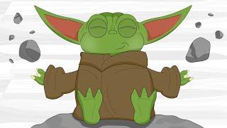 Baby Yoda Starts his Jedi Training  A Star Wars Cartoon