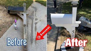 DIY Mailbox  How To Do Makeover  DIY Home Improvement  Modern Mail Post