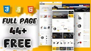 FULL PAGE Ecommerce Website HTML CSS  FREE TEMPLATE