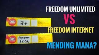 INDOSAT FREEDOM INTERNET VS FREEDOM UNLIMITED...PERBEDAANYA APA?  MENDING MANA?