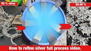 How to refine silver in easy 3 steps  refining silver 2 kg