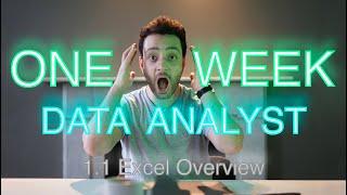 Become a Data Analyst in ONE WEEK 1.1 Excel Basics  Introduction