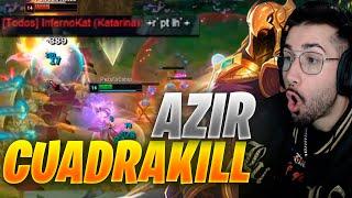 Esta KATARINA se TILTEA porque le STOMPEO con mi AZIR  League Of Legends Gameplay