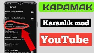 YouTube Android ios2024te Karanlık mod nasıl kapatılır