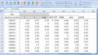 PT L6 Multifactor Models in Excel