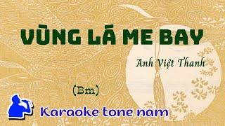 Vùng lá me bay  Tone nam Bm Karaoke   Cui bap music