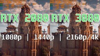 RTX 2080 vs. RTX 3080 - 1080p 1440p 4k Side-By-Side Benchmarked