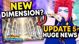 HUGE Anime Defenders Update 5 NEWS New DIMENSION