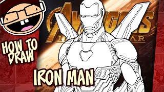 How to Draw IRON MAN Avengers Infinity War  Narrated Easy Step-by-Step Tutorial