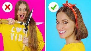 BRILLIANT HAIR HACKS AND TIPS  Funny Hair Situations And Problems by 123 GO