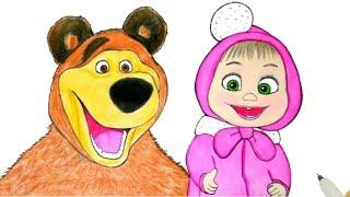 The grand Reunion  The Secret Life Of Masha  How To Draw Masha and the Bear 