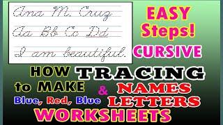 HOW TO MAKE CURSIVE DOTTED TRACING WORKSHEETS USING MICROSOFT WORD