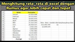 Menghitung rata - rata di excel dengan Rumus agar lebih cepat dan tepat