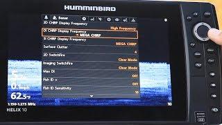 Humminbird HELIX How To Down Imaging DI Frequency