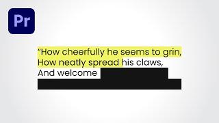 Create a Text Highlight Effect in Premiere Pro