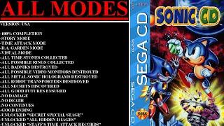 Sonic CD USA Sega CD - Longplay - All Modes  100% Completion