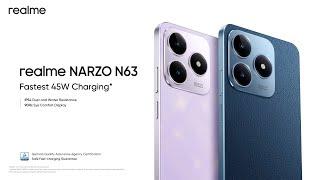 Unboxing The realme NARZO N63  Fastest 45W Charging
