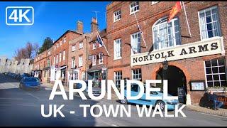 4K Virtual Walking Video of Arundel England - British Market Town