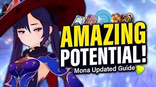 MONA UPDATED GUIDE How to Play Best Artifact & Weapon Builds Team Comps  Genshin Impact 4.1