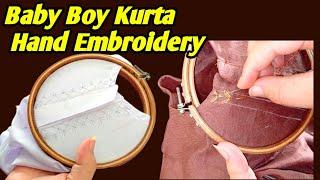 Baby Boy Kurta Hand Embroidery  Kid Kurta Design  Baby Boy Kurta Hand Work #kurta #handembroidery
