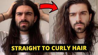 Boring to Beachy Hair  Straight to curly tutorial