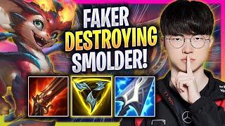 FAKER DESTROYING WITH SMOLDER - T1 Faker Plays Smolder MID vs Talon  Season 2024