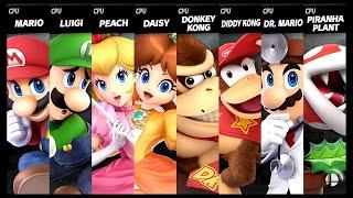 Mario VS Luigi VS Peach VS Daisy VS Donkey Kong VS Diddy Kong VS Dr. Mario VS Piranha Plant Ultimate