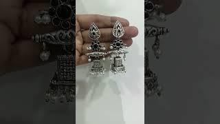 German silver earrings #oxidisedjewellery 320 rupees sold out