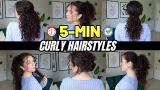 5 Minute Curly Hairstyles For Work School & Events