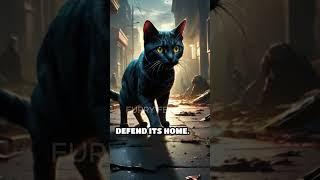 Fearless Feline Takes on the Undead in Epic Battle  #familycat #catcat #shortsvideo