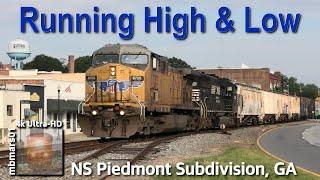 8W4k Running High & Low Norfolk Southern Trains on the Piedmont Subdivision GA 05252023