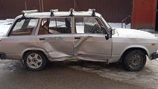 ВАЗ 2104 Жигули боковой удар кузовной ремонт