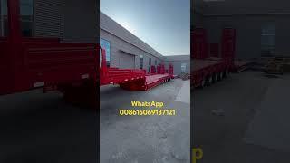 Made in China 17m 5 axle 80 tons lowbed trailer can load container