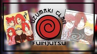 algunos personajes de Naruto reaccionan al clan Uzumaki ️
