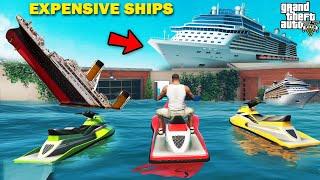 GTA 5  Franklin Stealing Most Expensive Luxury Ships And Boats GTA 5 