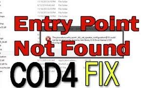How to Fix The Procedure entry Point Could not be located in dynamic link library error  COD4