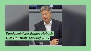 Bundesminister Robert Habeck zum Haushaltsentwurf 2025