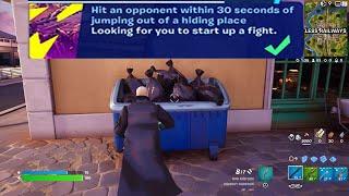 How to EASILY Hit an opponent within 30 seconds of jumping out of a hiding place in Fortnite Quest