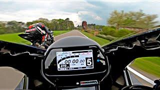 Very Fast Yamaha R1 chasing S1000RR at Hengelo Road Race