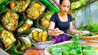 Amazing Cambodian VILLAGE FOOD  Khmer AMOK + Coca-Cola Chicken with @ThydaCookingTV