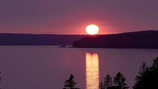 Time Lapse Sun Set Bay of Fundy Nova Scotia