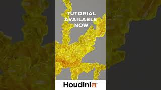 SideFX Houdini Tutorial - Grow structures using solvers #shorts