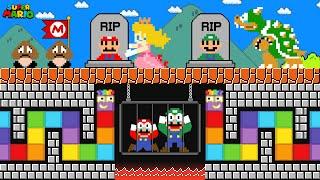 Peach R.I.P Mario and Luigi vs. Numberblocks Slither in Maze Mayhem  Game Animation