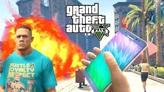 GTA 5 MOD WWE JOHN CENA Exploding Samsung Galaxy Note 7 as Bomb GTA 5 Note7 Mod