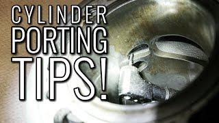 Two Stroke Cylinder Porting Tips  WATCH THIS BEFORE YOU START CUTTING 2 Stroke Tuning