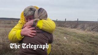 Mother thanks stranger for bringing her young children out of Ukraine