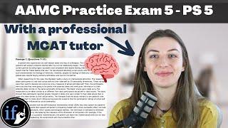 MCAT Psychology & Sociology Walkthrough with Professional Tutor  AAMC Practice Exam FLE 5 PS 5
