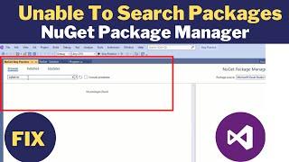 Unable to Search Packages in NuGet Package Manager